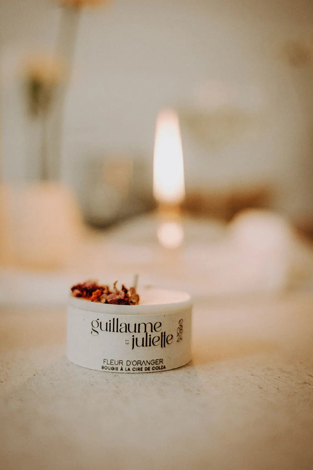 Cadeaux d’invités: Bougie infusée aux fleurs Pomy