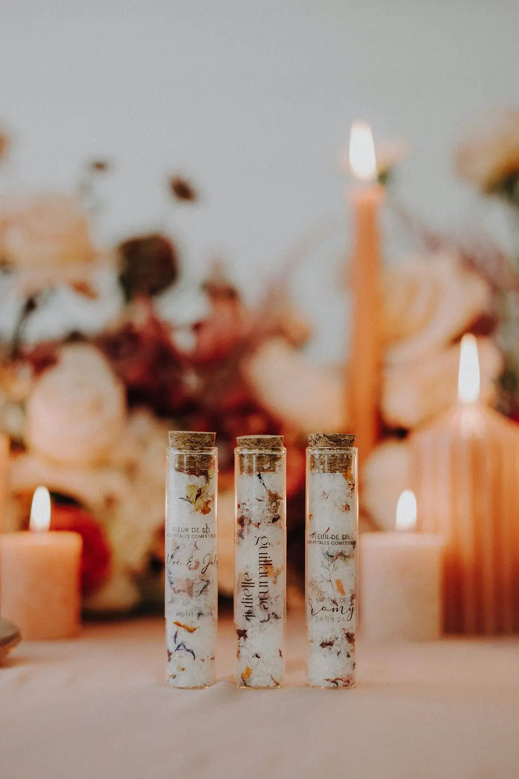 Cadeaux d’invités: Fleur de sel parfumée aux fleurs comestibles Pomy
