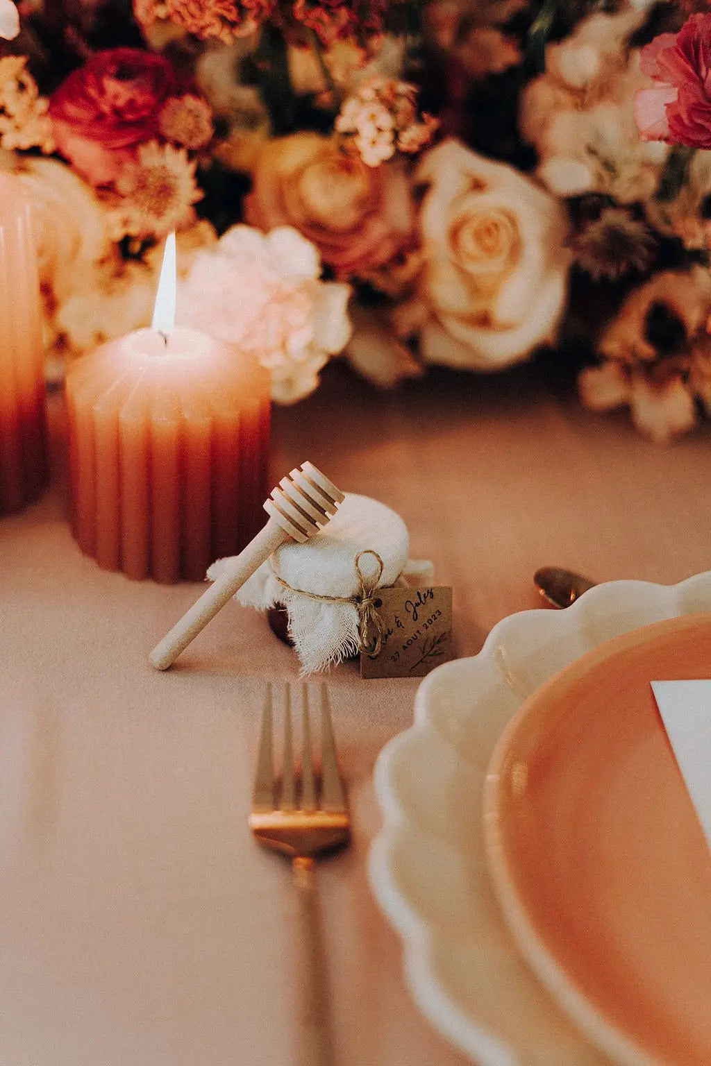 Cadeaux d’invités: pot de miel artisanal Pomy