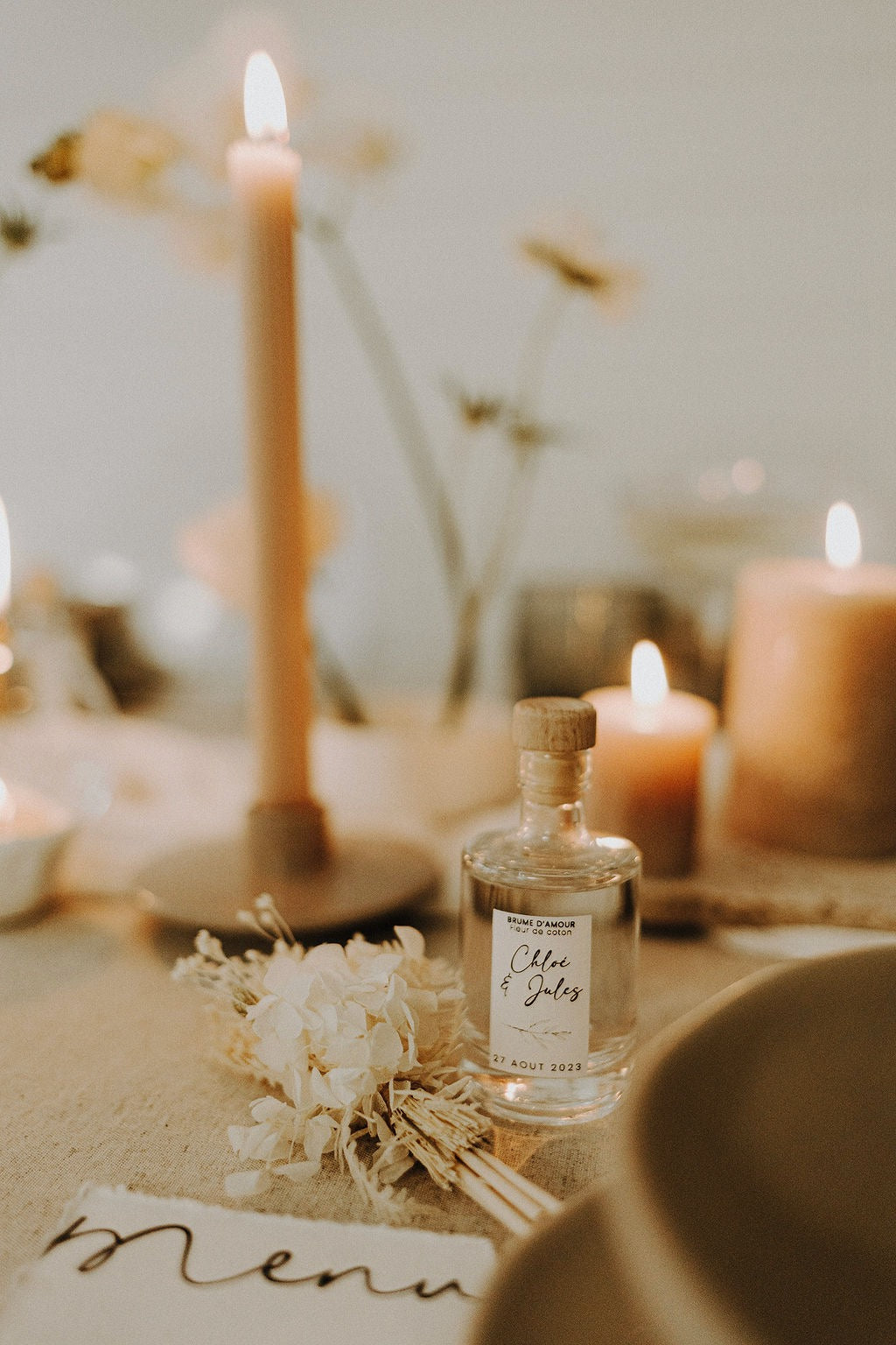 Cadeaux d’invités: Flacon de parfum d’ambiance fleuri