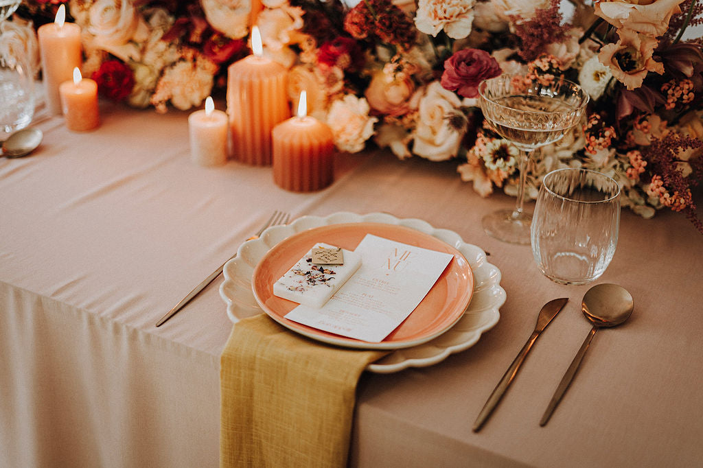 Cadeaux d’invités: Palet botanique fleuri personnalisé