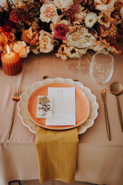 Cadeaux d’invités: Palet botanique fleuri personnalisé
