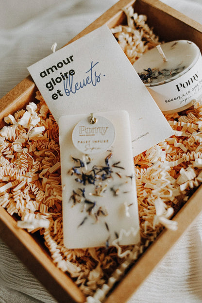 Coffret Amour gloire &amp; bleuets Pomy