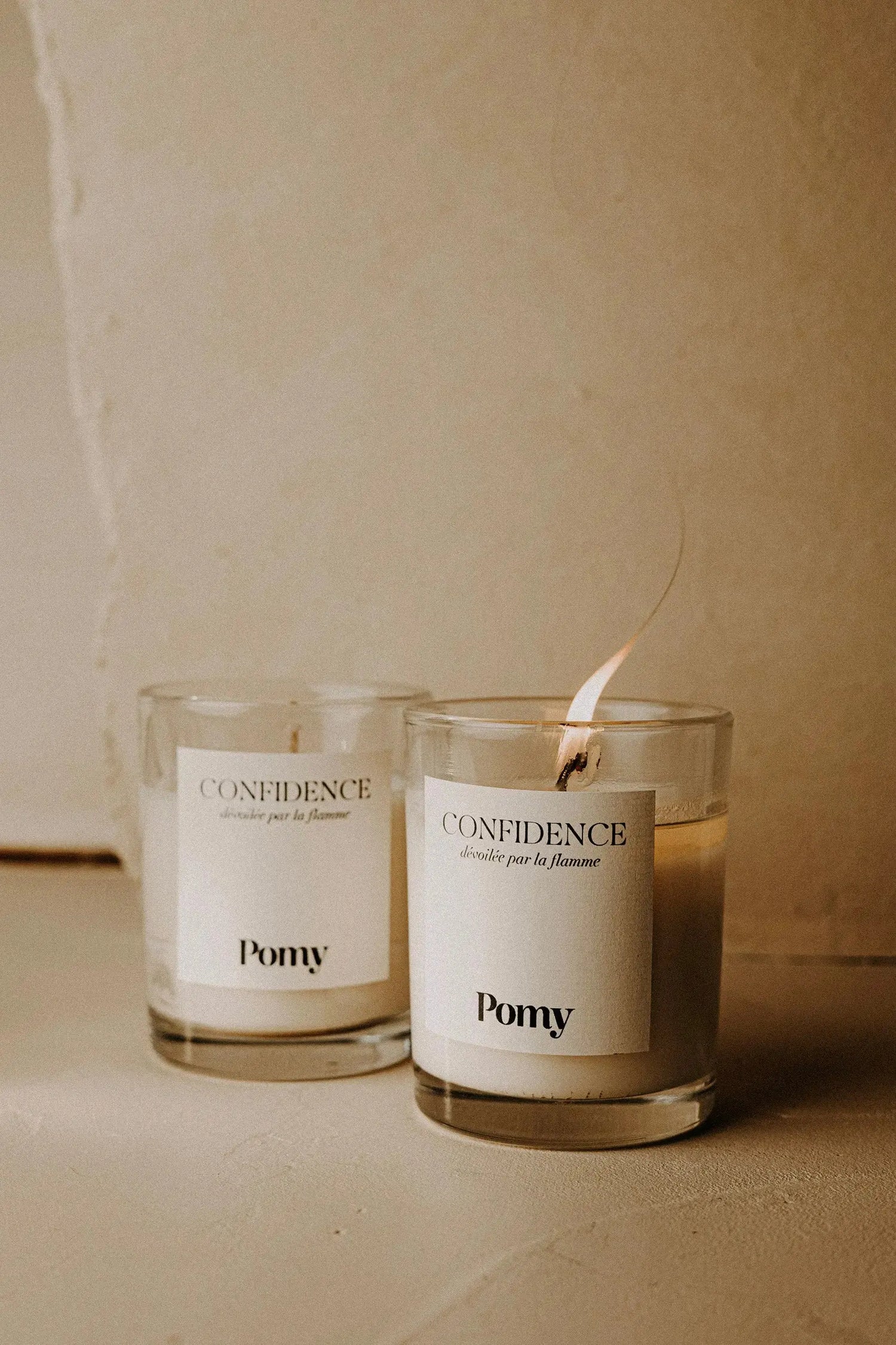 Bougie personnalisée "Confidence" Pomy