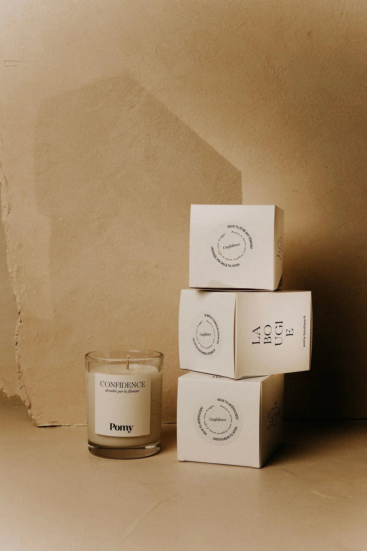 Bougie personnalisée "Confidence" Pomy