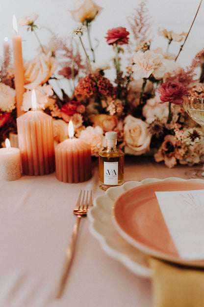 Cadeaux d’invités: flacon rond d’huile d’olive