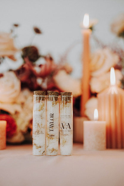 Cadeaux d’invités: Fleur de sel parfumée aux fleurs comestibles