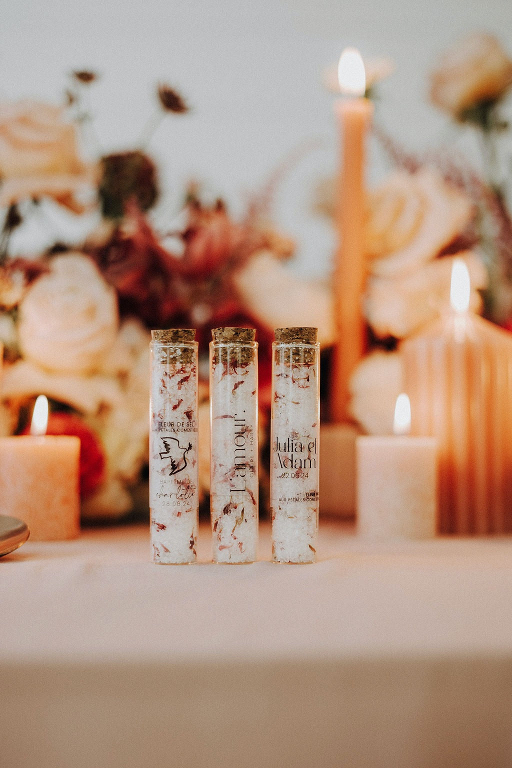 Cadeaux d’invités: Fleur de sel parfumée aux fleurs comestibles