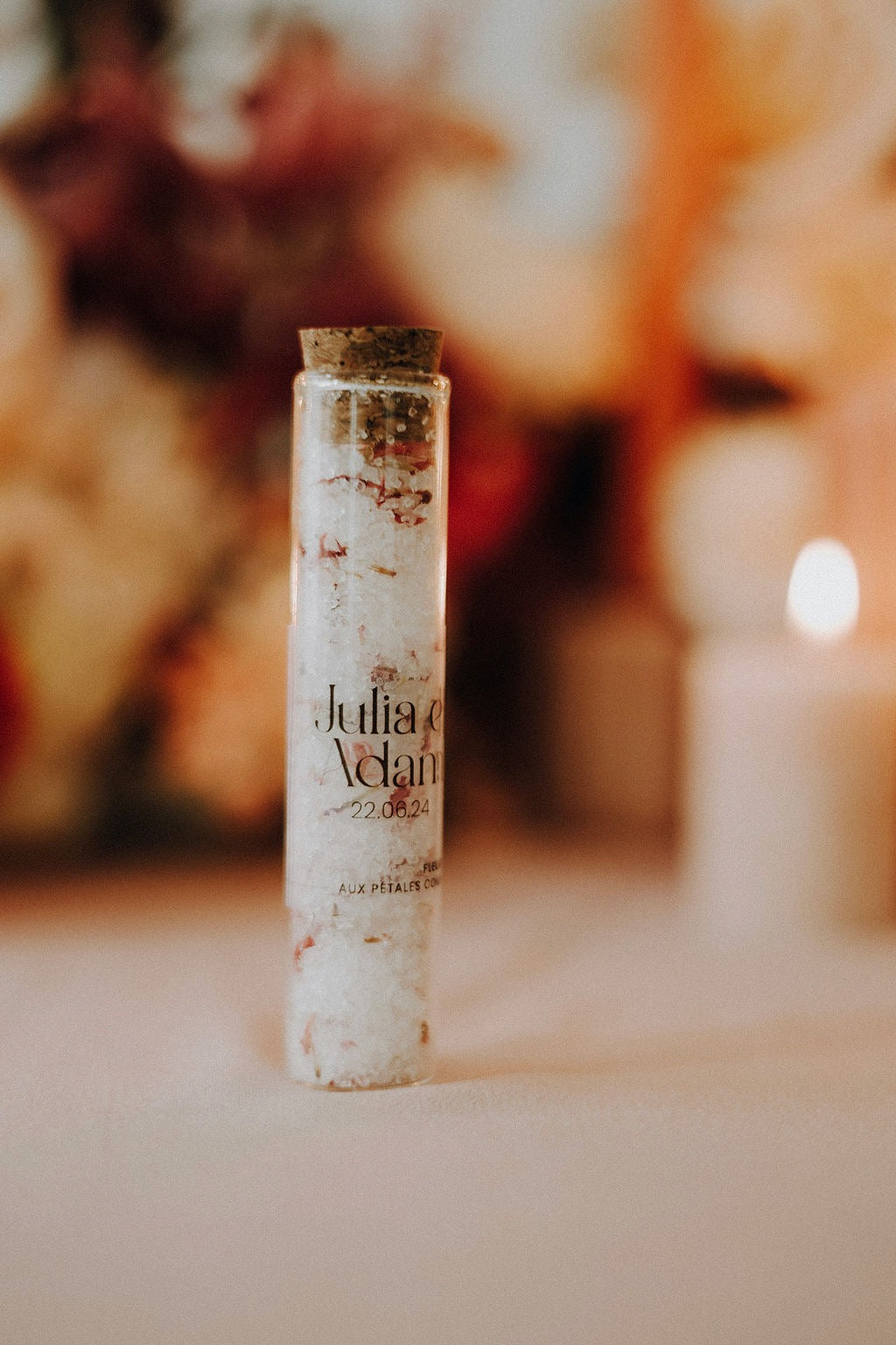 Cadeaux d’invités: Fleur de sel parfumée aux fleurs comestibles